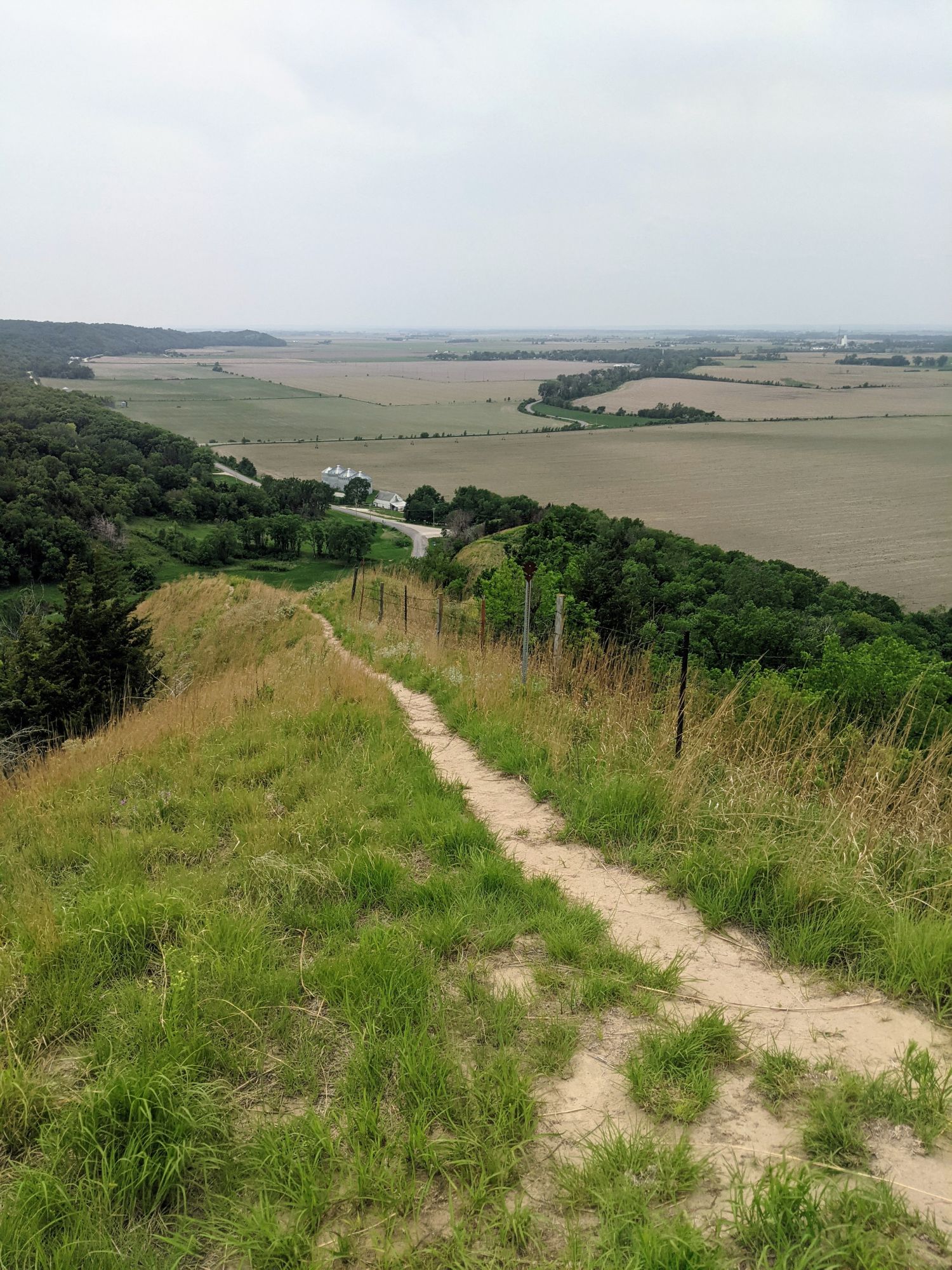 The breath-taking view from Murray Hill, after a steep climb in the Loess Hills of western Iowa.